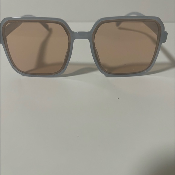 Grayish/Blue and Brown Oversized Sunglasses - Picture 2 of 6